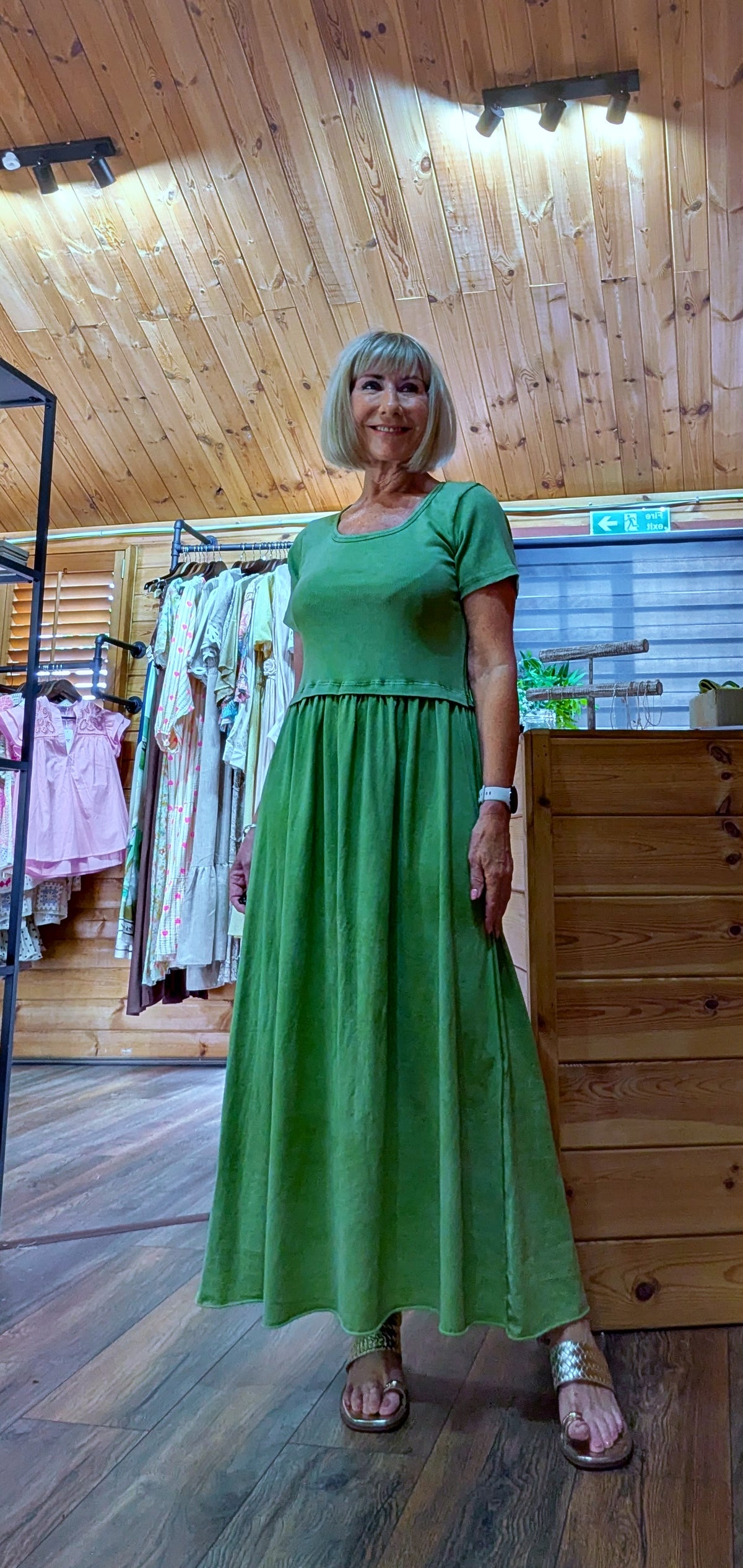 Ursula green cotton dress styled by ditsydi