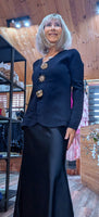 Gayle Jewel Button Cardigan –  Black
