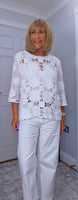 Tara Crocheted Floral Top – 100% Cotton Boho  Layer