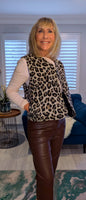 Jada – Sleeveless Leopard Print Gilet Cardigan