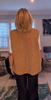 Suzy Bouclé Sleeveless Cardigan – Cream or Soft Camel