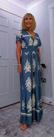 Elissa Dress-Soft Jersey - Bold Print Dress With Shirred Waist (Sizes 8-18)