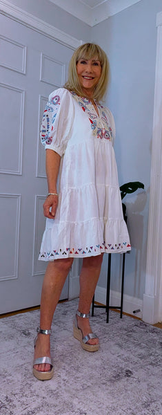 Bo Embroidery Dress