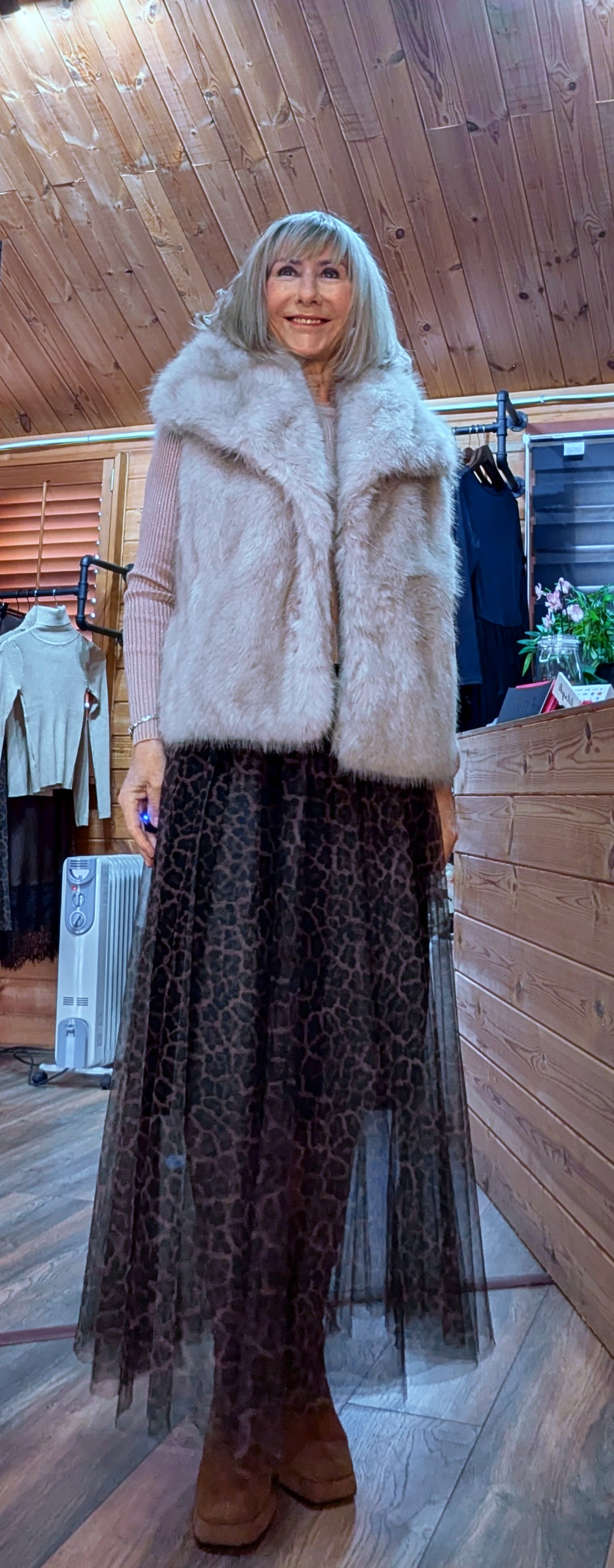 Callista Leopard Print Tulle Skirt – Fully Lined - Flowy