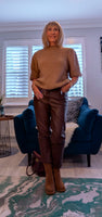 Jana Knit Jumper – Short Puff Sleeves in Soft Camel