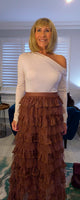 Holly Tulle Skirt – Caramel Layered Frilled Party Style