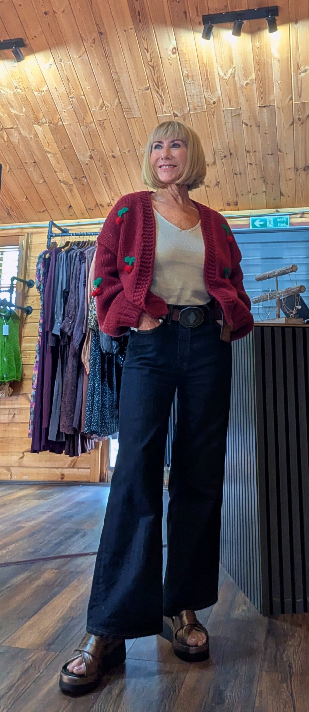 Mimi Cherry Knit Cardigan