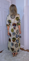 Pandora Dress– Bold Multicolour Cotton Maxi  Print