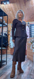 Gretchen Jewel Button Cardigan – Chocolate
