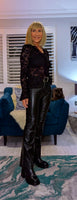 Florence Lace Top – Elegant Lace Detail with Flared Cuffs