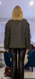 Arna Fringe Cardigan – Black or Olive Green Funky Knit