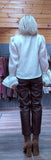 Noori Ivory Blouse – Ruffle Front with Pearl & Diamanté Detail
