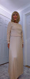 Phoenix Pleated Maxi Sweater Dress – Olive, Gold or Silver Grey