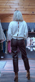 Cassia Ivory Sweater – Gold Sun Jewel Button Detail