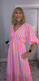 Roma Boho Cotton Dress – Vivid Summer Colours & Puff Sleeves