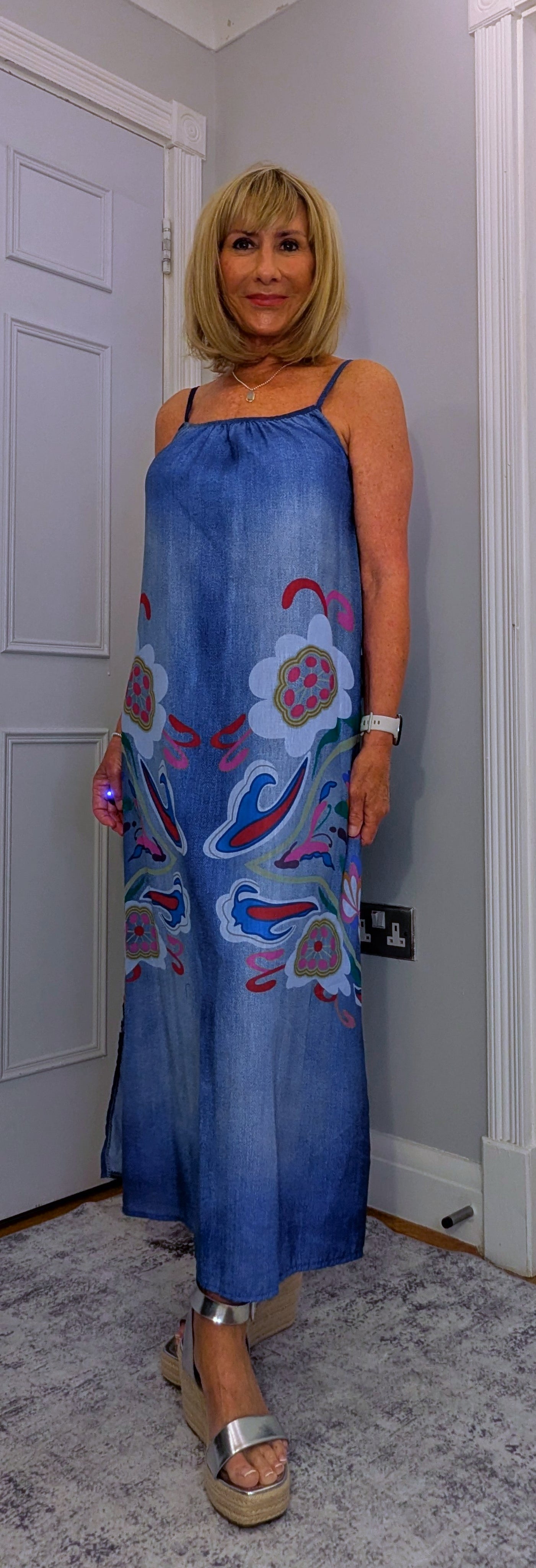 Delores Maxi Dress – Tropical Print Summer Slip Dress