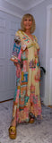 Ember Boho Maxi Dress – Multicoloured Viscose Patchwork Dress