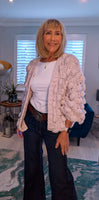 Alize Blush Boho Chunky Bobble Cardigan