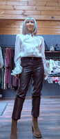 Noori Ivory Blouse – Ruffle Front with Pearl & Diamanté Detail