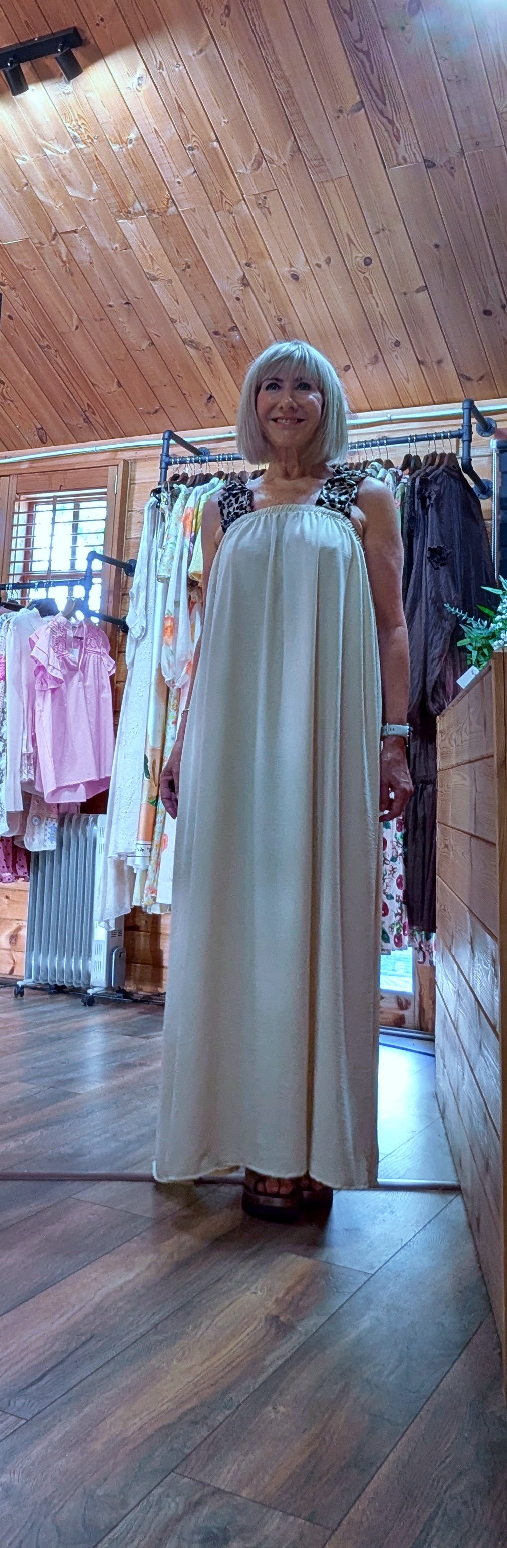 Roo polyester elastane maxi dress for summer holidays Styled by ditsydi