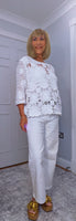 Tara Crocheted Floral Top – 100% Cotton Boho  Layer