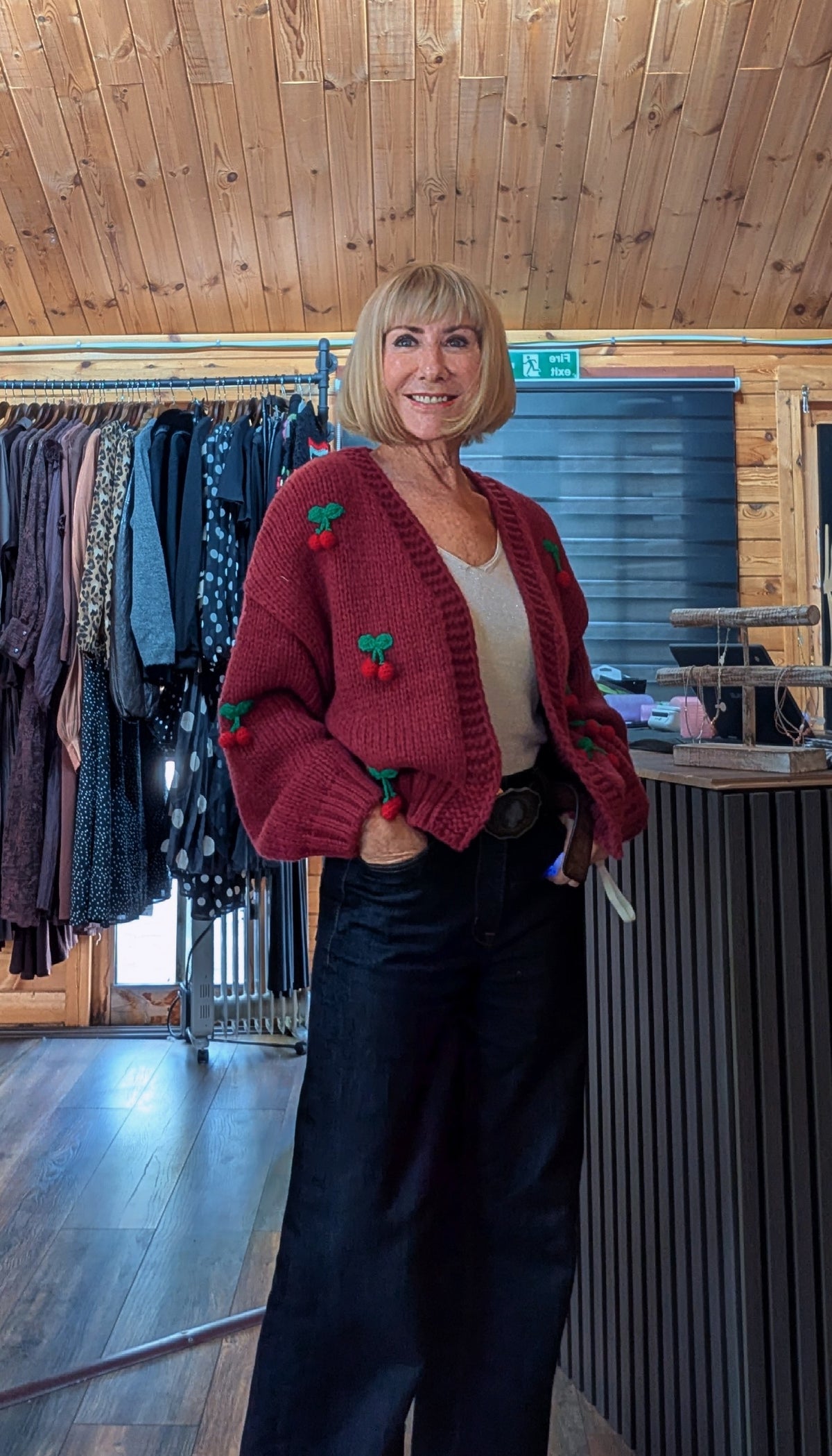 Mimi Cherry Knit Cardigan