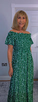 Lottie Dress – Ditsy Floral Shirred Maxi Dress | Off Shoulder Summer Dress | UK Sizes M–XXL