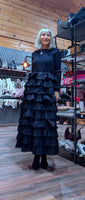 Imogen Black Tulle Dress – Knit Top & Layered Skirt