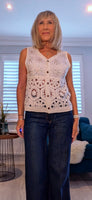 Alice Crochet Top – Vintage Sleeveless Blouse