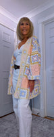 Gigi Crochet Cardigan – Pink, Blue & Beige