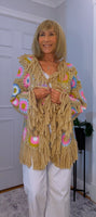 Ora Crochet Cardigan Beige
