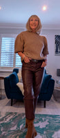 Jana Knit Jumper – Short Puff Sleeves in Soft Camel