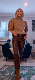 Jana Knit Jumper – Short Puff Sleeves in Soft Camel