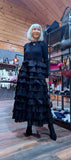 Imogen Black Tulle Dress – Knit Top & Layered Skirt