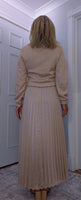 Phoenix Pleated Maxi Sweater Dress – Olive, Gold or Silver Grey