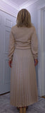 Phoenix Pleated Maxi Sweater Dress – Olive, Gold or Silver Grey
