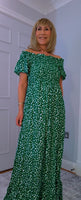 Lottie Dress – Ditsy Floral Shirred Maxi Dress | Off Shoulder Summer Dress | UK Sizes M–XXL