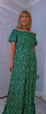 Lottie Dress – Ditsy Floral Shirred Maxi Dress | Off Shoulder Summer Dress | UK Sizes M–XXL