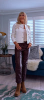 Opal White Cardigan with Ecru Embroidery Flowers, Pearl & Gold Sequin Detail