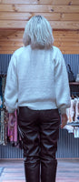 Cassia Ivory Sweater – Gold Sun Jewel Button Detail