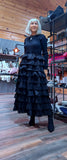 Imogen Black Tulle Dress – Knit Top & Layered Skirt