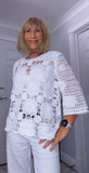 Tara Crocheted Floral Top – 100% Cotton Boho  Layer