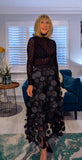 Brigitte Black Tulle Skirt with 3D Circles & Elasticated Waist