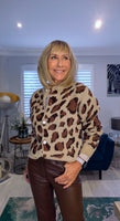 Bibi – Soft Chunky Leopard Print Cardigan