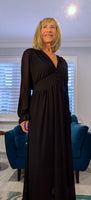 Charity Statement Dress –Slight  Plunge Front with Chunky Waist & Frill Cuffs