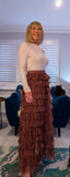 Holly Tulle Skirt – Caramel Layered Frilled Party Style