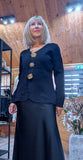 Gayle Jewel Button Cardigan –  Black