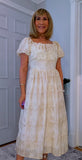 Dorothy Ivory Embroidered Cotton Midi Dress