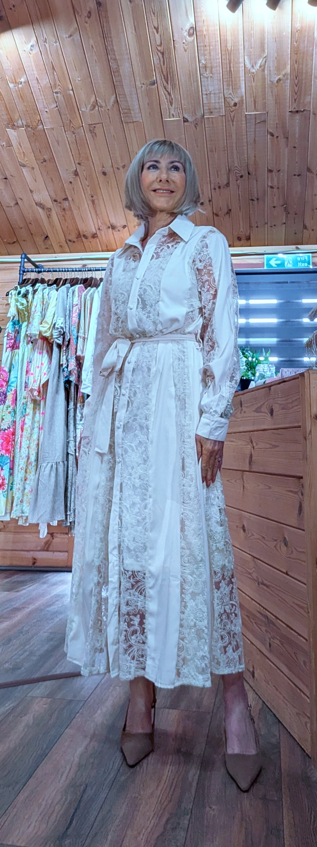 Elegant ivory occasion dress