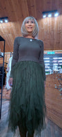 Anastasia Tulle Dress - Waterfall Skirt & Scoop Neck Sweater Top
